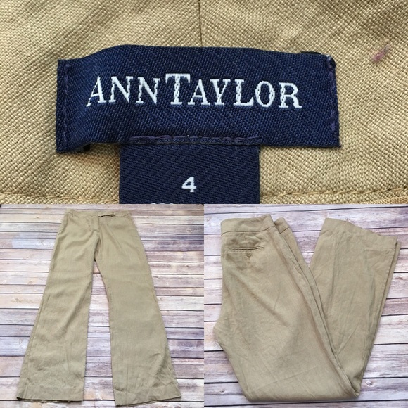 Ann Taylor Pants - Size 4 Ann Taylor Linen Blend Straight Leg Pants